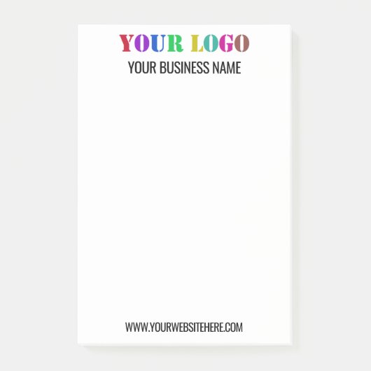 Aangepast bedrijf Logo Tekst Business Post Opmerki Post-it® Notes (Voorkant)