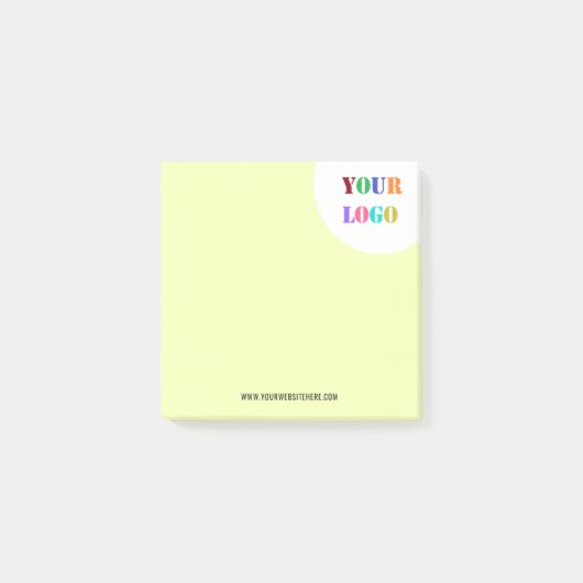 Aangepast bedrijf Logo Tekst Business Sticky Notes (Voorkant)