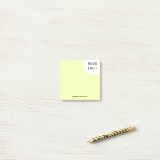 Aangepast bedrijf Logo Tekst Business Sticky Notes (Op bureau)