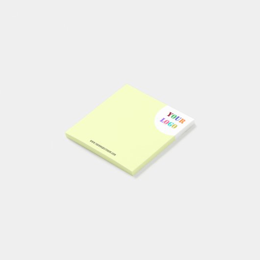 Aangepast bedrijf Logo Tekst Business Sticky Notes (Schuin)