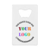 Aangepast bedrijf Logo Tekst Credit Kaart Bottle O Creditkaart Flessenopener (Voorkant)