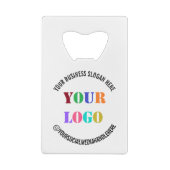 Aangepast bedrijf Logo Tekst Credit Kaart Bottle O Creditkaart Flessenopener (Achterkant)