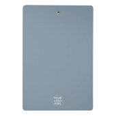 Aangepast Bedrijf Logo & Tekst Dusty Blue Promo Mini Klembord (Achterkant)