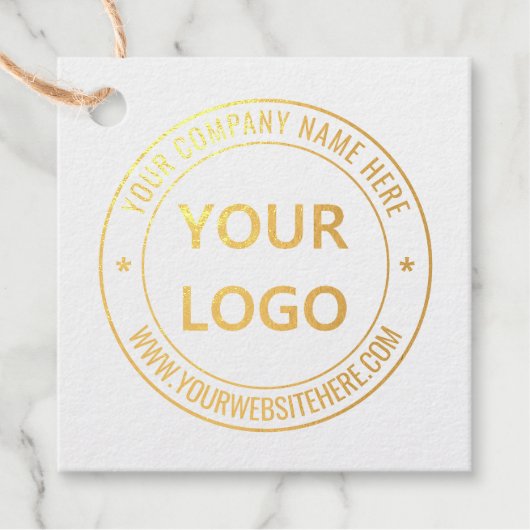 Aangepast Bedrijf Logo Tekst Folie Gift Labels Sja (Voorkant)