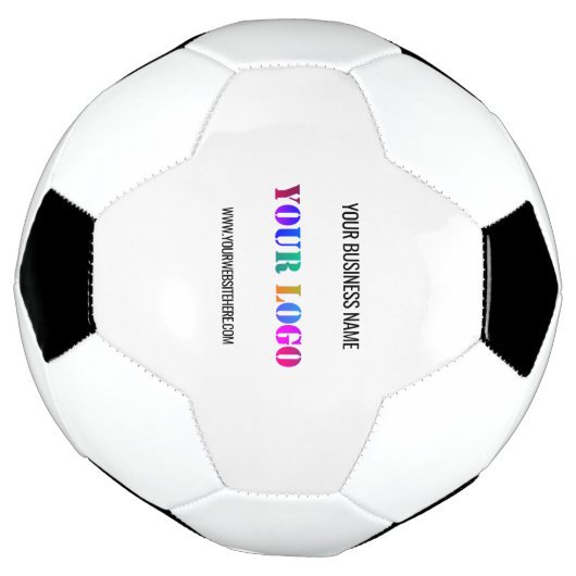Aangepast bedrijf Logo Tekst gepersonaliseerd Voet Voetbal (Gedraaid)