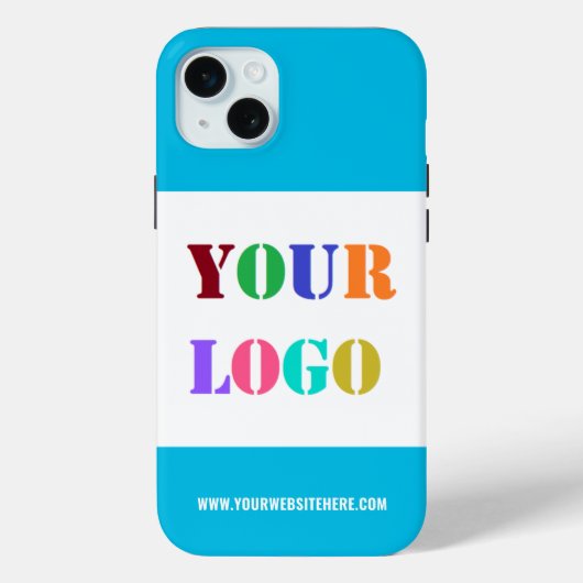 Aangepast bedrijf Logo Tekst iPhone Case Kies kleu (Achterkant)