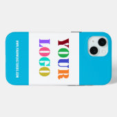 Aangepast bedrijf Logo Tekst iPhone Case Kies kleu (Achterkant (horizontaal))