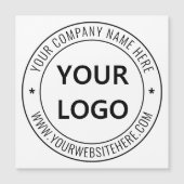 Aangepast Bedrijf Logo Tekst Magnetisch Visitekaar (Voorkant)