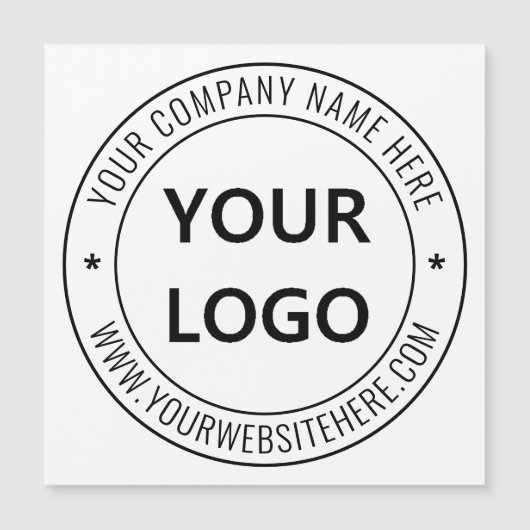 Aangepast Bedrijf Logo Tekst Magnetisch Visitekaar (Voorkant)