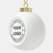 Aangepast bedrijf Logo Tekst Naam Kerstmis Ornamen Keramische Bal Ornament (Rechts)