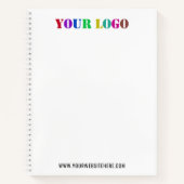 Aangepast Bedrijf Logo Tekst Promotie Notitieboek (Voorkant)