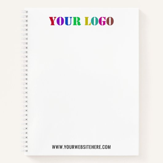 Aangepast Bedrijf Logo Tekst Promotie Notitieboek (Voorkant)