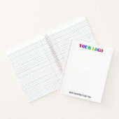 Aangepast Bedrijf Logo Tekst Promotie Notitieboek (Binnen)