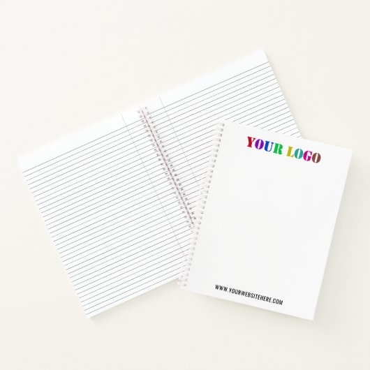 Aangepast Bedrijf Logo Tekst Promotie Notitieboek (Binnen)