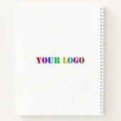 Aangepast Bedrijf Logo Tekst Promotie Notitieboek (Achterkant)