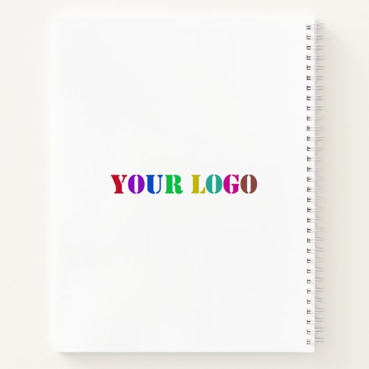 Aangepast Bedrijf Logo Tekst Promotie Notitieboek (Achterkant)