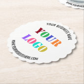 Aangepast bedrijf Logo Tekst Promotie Papier Onder Kartonnen Onderzetters (Gekanteld)