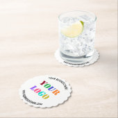 Aangepast bedrijf Logo Tekst Promotie Papier Onder Kartonnen Onderzetters (Insitu)