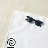 Aangepast bedrijf Logo Tekst Social Media Strandla Strandlaken (In situ)