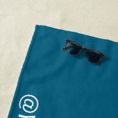 Aangepast bedrijf Logo tekst strandlaken kiezen kl (In situ)