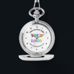 Aangepast bedrijf Logo Tekst uw bedrijf Gift Watch Horloge<br><div class="desc">Aangepaste kleuren en lettertype - Kijk met uw Logo en tekst promotionele zakelijke gepersonaliseerde horloges cadeau - Voeg uw Logo / Afbeelding en tekst / informatie - Formaat wijzigen en verplaatsen elementen met aanpassingstool. Kies / voeg uw favoriete achtergrond en tekstkleuren / lettertype / grootte! Gebruik uw logo - afbeelding...</div>