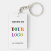 Aangepast bedrijf Logo Tekst uw bedrijf Sleutelhan Sleutelhanger (achterkant)