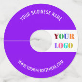 Aangepast bedrijf Logo Tekst Wijnglas Label Uw kle (Voorkant)