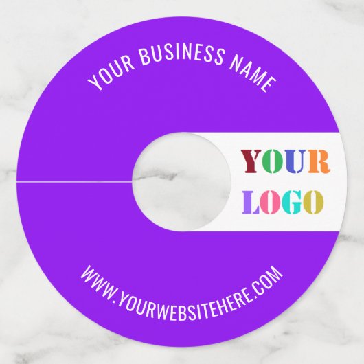 Aangepast bedrijf Logo Tekst Wijnglas Label Uw kle (Voorkant)