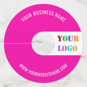 Aangepast bedrijf Logo Tekst Wijnglas Label Uw kle