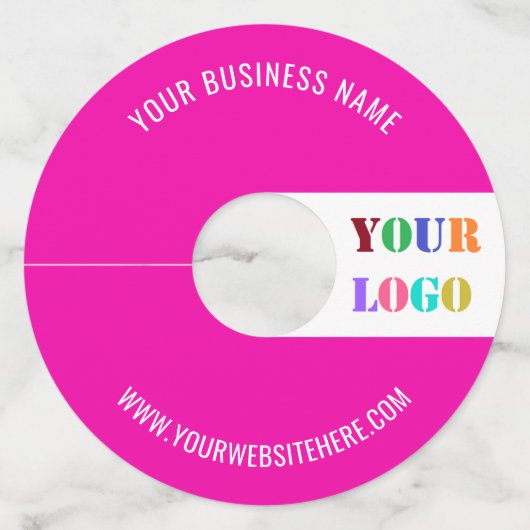 Aangepast bedrijf Logo Tekst Wijnglas Label Uw kle (Achterkant)