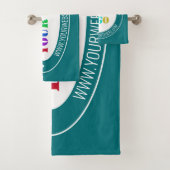 Aangepast Bedrijf Logo Tekst Zakelijk Badhanddoeke Bad Handdoek (Insitu)