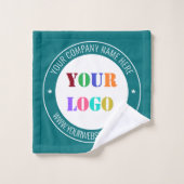 Aangepast Bedrijf Logo Tekst Zakelijk Badhanddoeke Bad Handdoek (Wasdoekje)