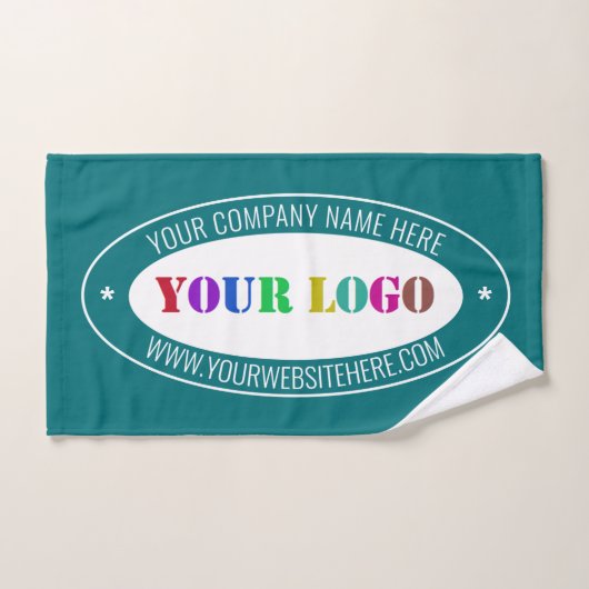 Aangepast Bedrijf Logo Tekst Zakelijk Badhanddoeke Bad Handdoek (Handdoek)
