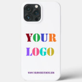 Aangepast Bedrijf Logo Tekst Zakelijk iPhone Case (Achterkant)