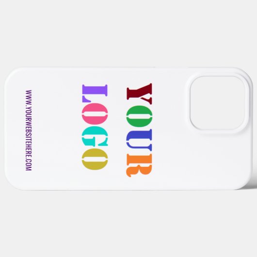 Aangepast Bedrijf Logo Tekst Zakelijk iPhone Case (Achterkant (horizontaal))