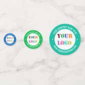 Aangepast bedrijf Logo Text Confetti - Kies kleure (Achterkanten)
