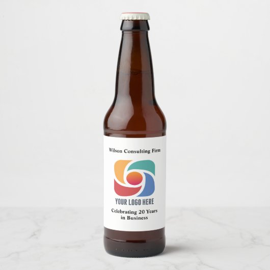 Aangepast Bedrijf Logo Toevoegen Bedrijfsmarketing Bier Etiket (Voorkant)