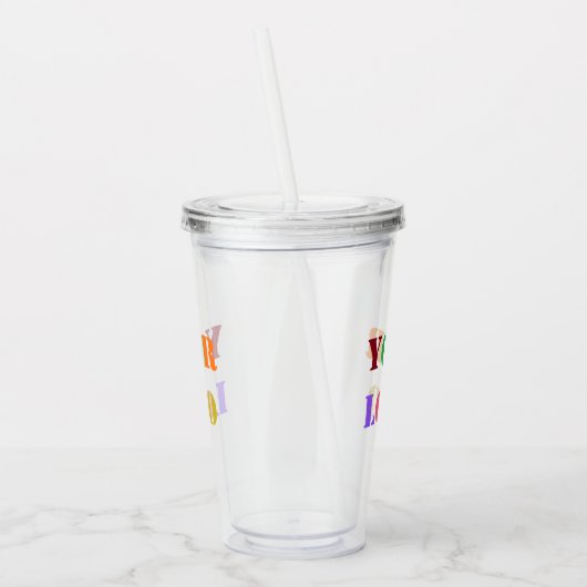 Aangepast bedrijf Logo Uw bedrijf Acryl Tumbler Acryl Drinkbeker (Links)
