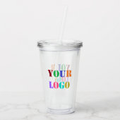 Aangepast bedrijf Logo Uw bedrijf Acryl Tumbler Acryl Drinkbeker (Achterkant)