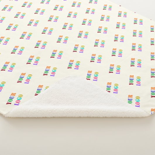 Aangepast bedrijf Logo Uw bedrijf Sherpa Blanket Deken (3/4)