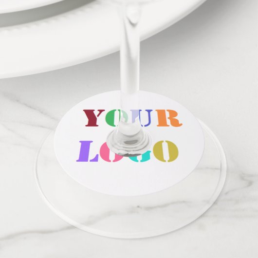 Aangepast bedrijf Logo Uw bedrijf Wijnglas Label (Dichtbij)