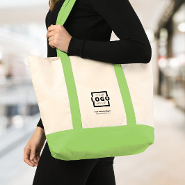 Aangepast bedrijf met Logo-merk Promotie Groen Tote Bag