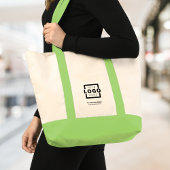 Aangepast bedrijf met Logo-merk Promotie Groen Tote Bag