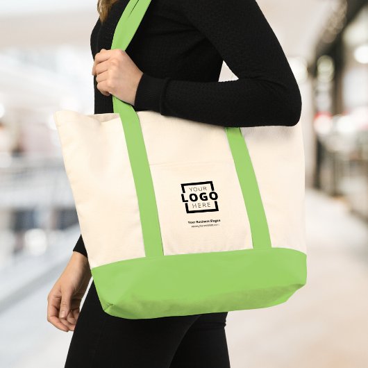 Aangepast bedrijf met Logo-merk Promotie Groen Tote Bag