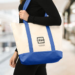 Aangepast bedrijf met Logo-merk Promotion Blue Tote Bag<br><div class="desc">Pas deze trendy canvas tas eenvoudig aan met uw eigen zakelijke logo- en promotiegegevens. De van de douane merkbare canvas tassen zijn groot als collectieve giften voor werknemers,  klanten,  en cliënten. Zij kunnen ook worden gebruikt om uw bedrijfsmerk op tentoonstellingen,  conferenties of als handels show te promoten. Geen minimumbestelling.</div>