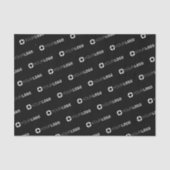 Aangepast bedrijf met zwarte logo-merknaam tissuepapier (Voorkant)