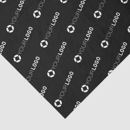 Aangepast bedrijf met zwarte logo-merknaam tissuepapier (Detail)