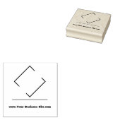 Aangepast bedrijf of bedrijf Grote Logo en website Rubberstempel (Gestempeld)
