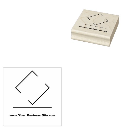 Aangepast bedrijf of bedrijf Grote Logo en website Rubberstempel (Gestempeld)