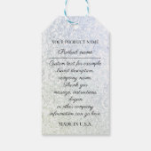 Aangepast bedrijf - Productbeschrijving Glitter Cadeaulabel (Achterkant)